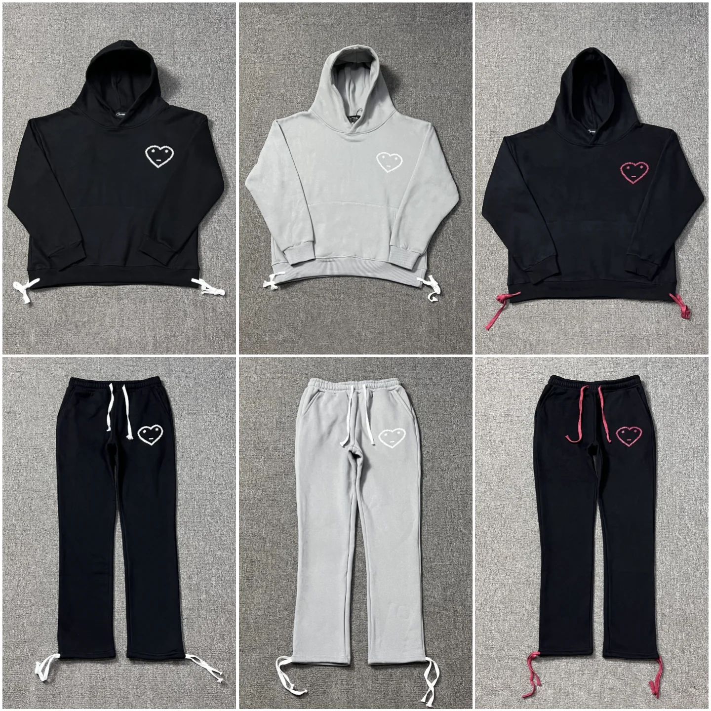 

Carsicko Signature Fleece Lined Hoodie And Pants Set Casual Loose Fit Running Outfit Trendy Youth Autumn Long Sleeve Long Tro...