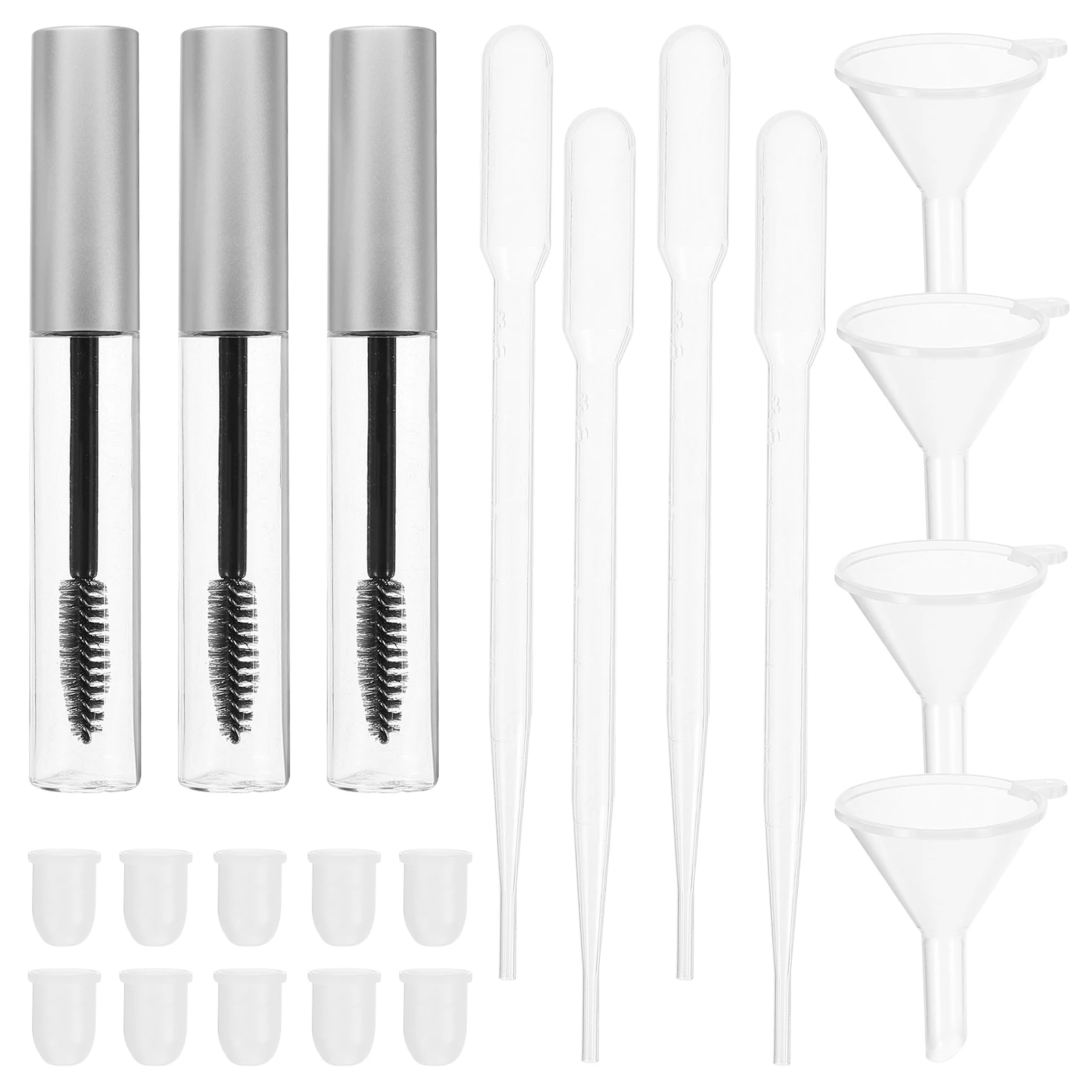 

32 Pcs Mascara Empty Tube Set Lip Gloss Tubes Container Squeeze Lash Eyelash Air Traffic Control Travel