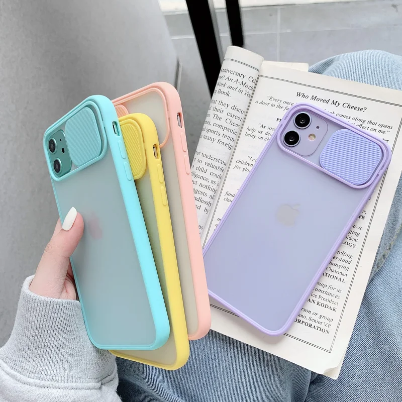 Camera Lens Protection Phone Case on For iPhone 13 11 12 Pro Max 8 7 Plus XR XsMax X SE 2020 Pro Max Color Candy Soft Back Cover