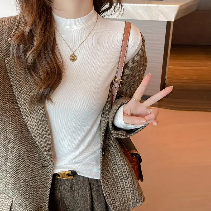 

Women's Stand up Collar Long Sve Lace irt Simple Sle No Brand Registered Trademark Other 00% Material Autumn Collection