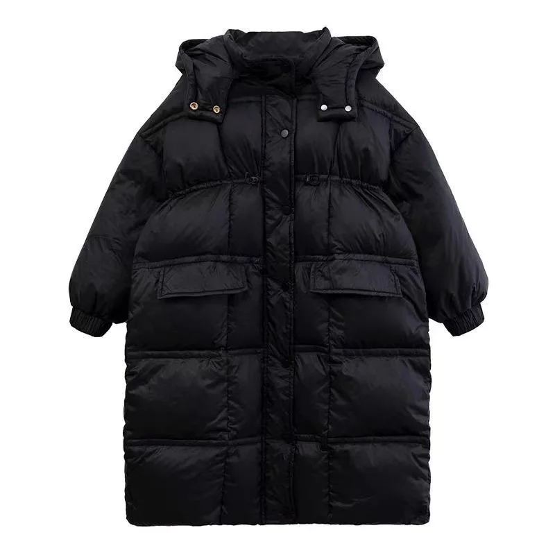 Winter teenage girls Long Padded Down Cotton Coat overcoat thickening Hooded Jacket Baby Kids Children Cool Coat Outerwear