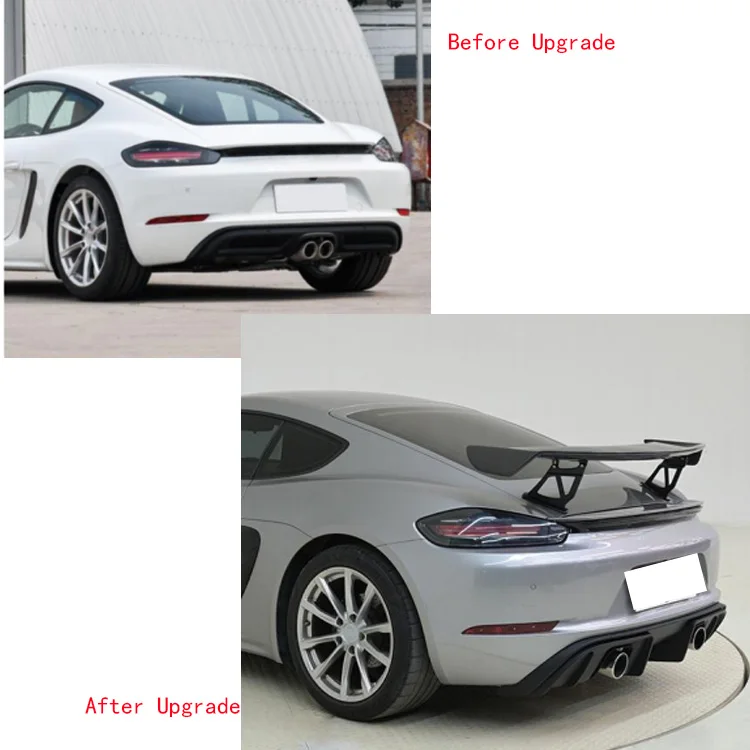 High Quality Car Grille Rear Diffuser Spoiler Front Bumpers Body Kits for Porsche Cayman Boxster 718 982 GT4 Style 2017-2023