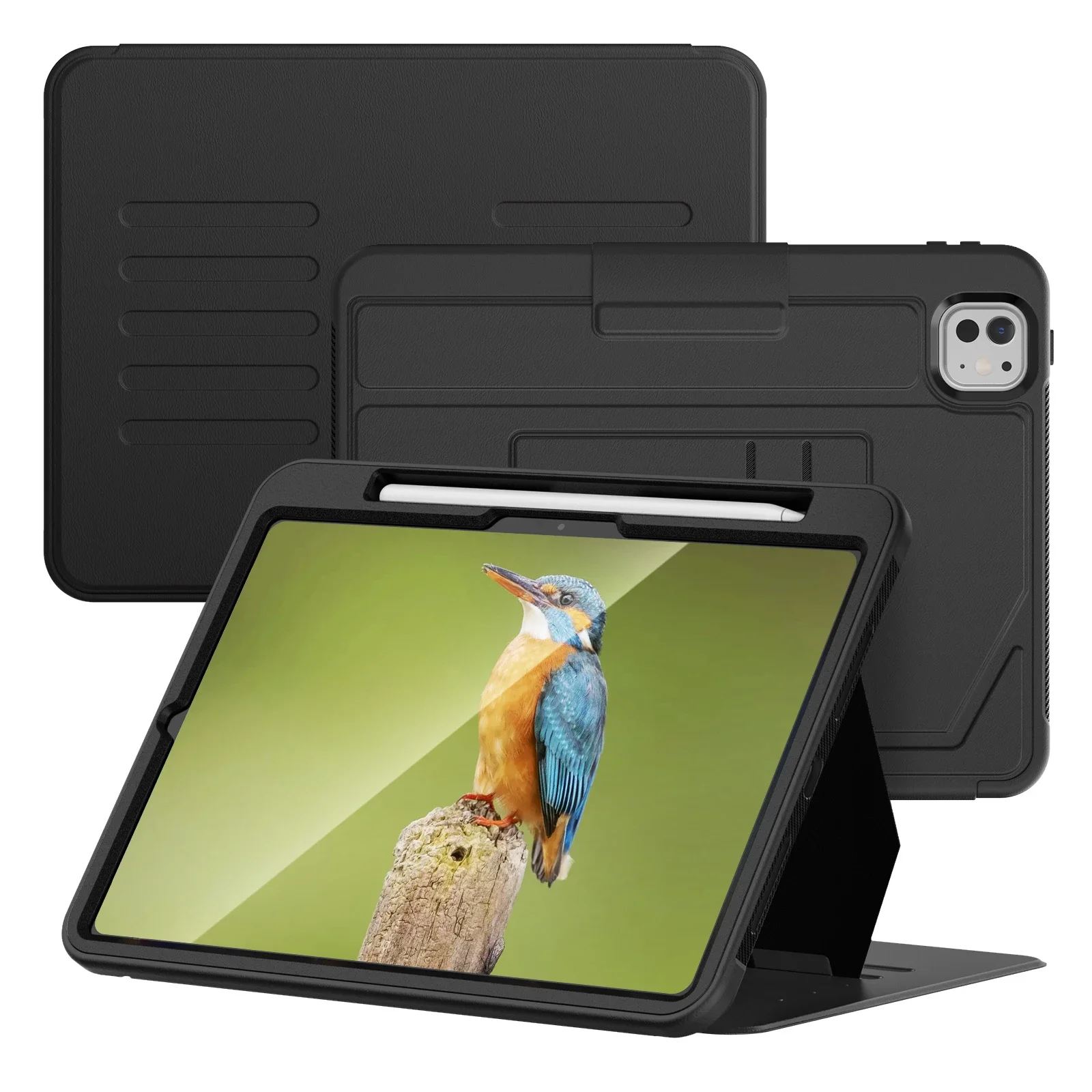 For iPad Case 7th 8th 9th 10th Generation Tablet Cases Air 4th 5th Pro 11 12.9 MINI 6 2024 M4 13 inch Card Slot Stand Cover