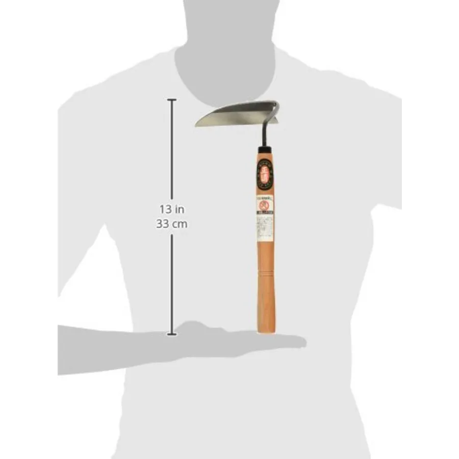 Japanische Unkrautsichel mit sehr scharfer Kante für eine schnelle und effiziente Gartenwartung. Design in voller Größe, ideal für HeavyDuty Ou