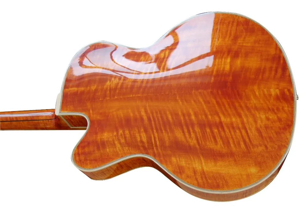 Holle Body Archtop Jazz Gitaar Esdoorn Massief Hout Aanpasbare Akoestische Elektrische Muziekinstrumenten