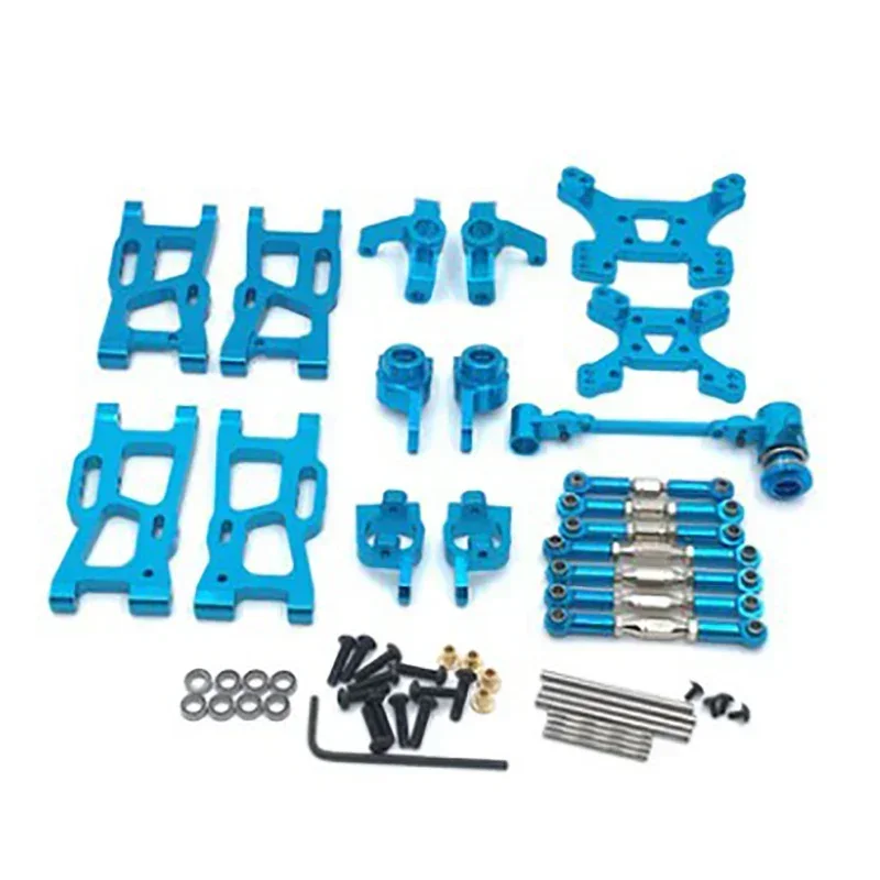 WLtoys 124019 124018 144001   Peças sobressalentes de carro RC atualização Kit de metal eixo de acionamento haste de tração braço oscilante copo de direção engrenagem de assento C etc.