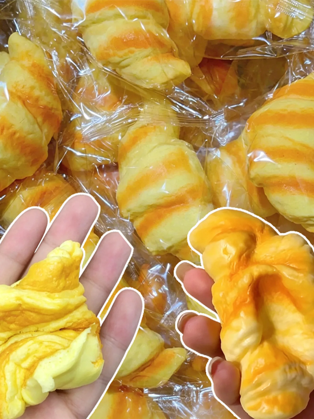 1/2/3 szt. Gniotek Croissant, zabawka antystresowa wolno rosnąca, lepka, miękka, kreatywna symulacja chleba, prezenty przeciwlękowe — 2