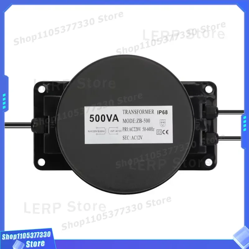 IP68 Waterproof Outdoor Pool Light Transformer AC220V 500VA Power Supply for Underwater Lighting Fixtures with 2 Year