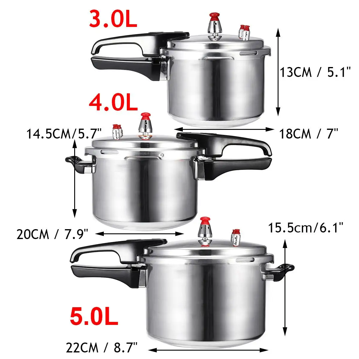 Imagem -06 - Cozinha Alta Pressão Panelas Sopa Panela de Carne para Fogão a Gás Fogão de Indução Acampamento ao ar Livre Cozinhar Ferramenta Steamer