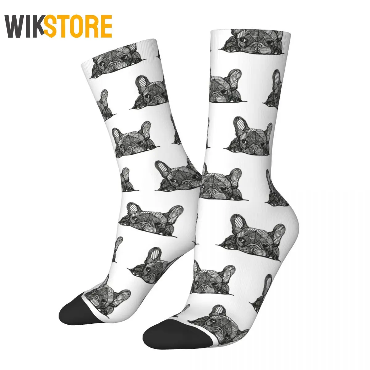 

Fashion Male Men Socks Harajuku French Bulldog Puppy Dog Lover Skateboard Women Sock Spring Summer Autumn Winter Breathable Sock