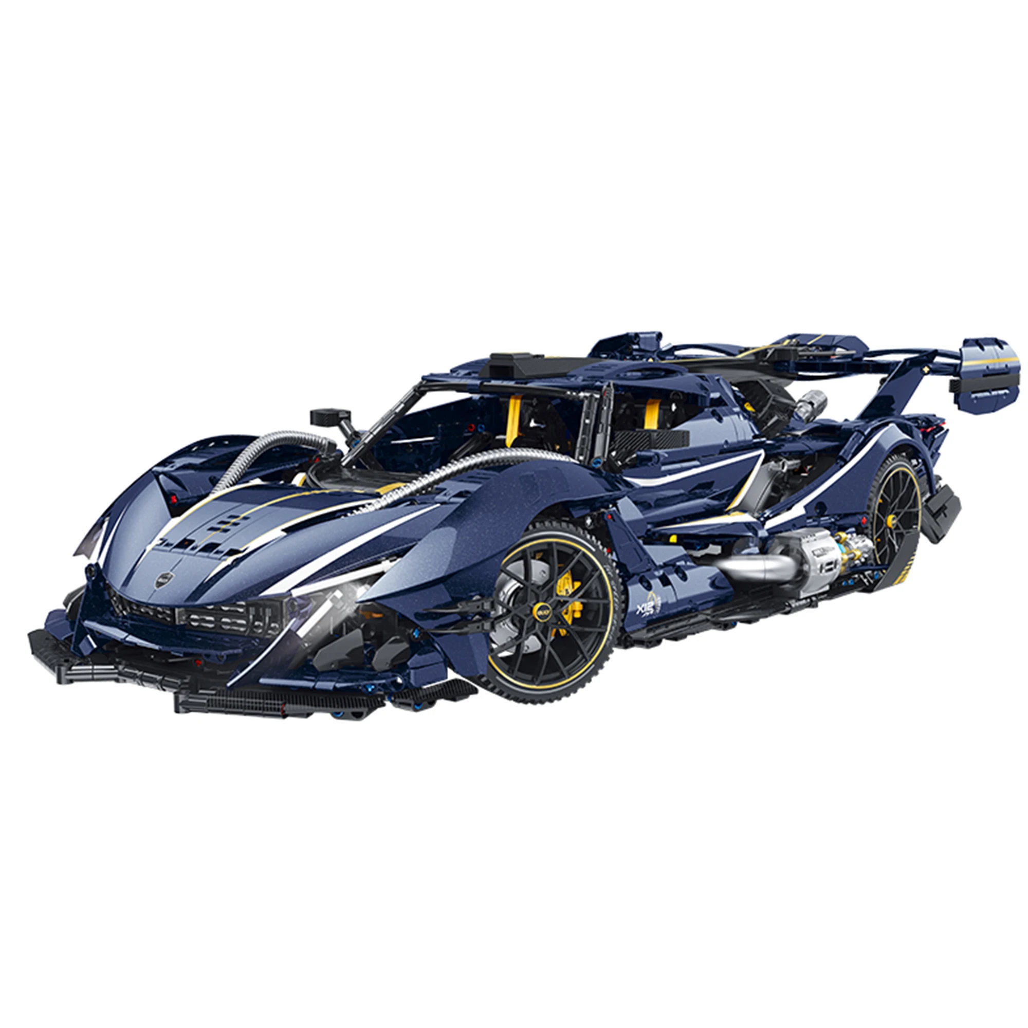 GULY10641 1:8 Model Supercar, Klocki, Kreatywny Model Samochodu Technologicznego, Wyścigowy Samochód Miejski, Mechaniczny, Wysoki Poziom Trudności Montażu, Zabawka dla Dorosłych, Prezent