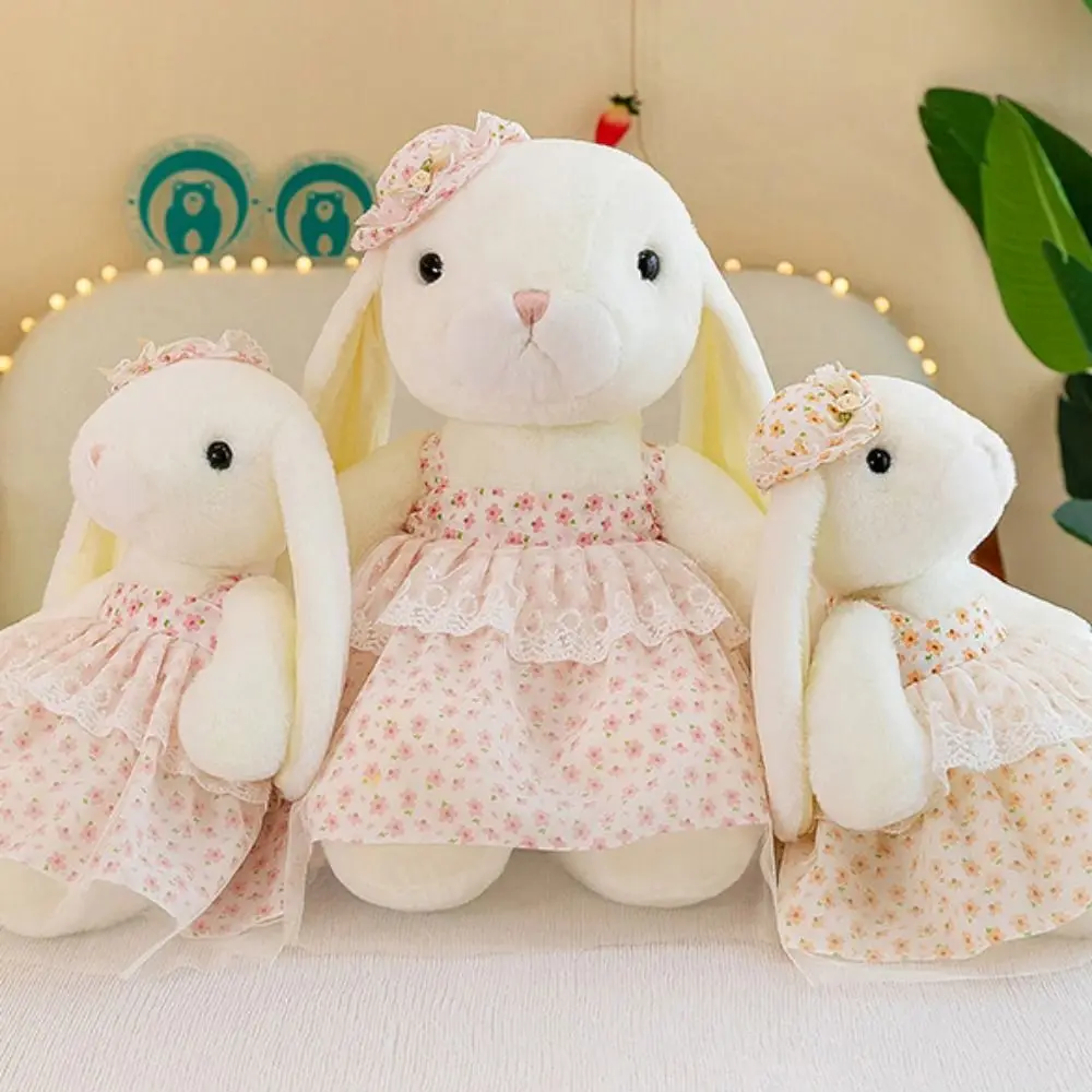 

Юбка с мягкими животными, кукла-кролик, вип, юбка с цветочным принтом, Kapok, игрушки в виде кролика, длинные уши, милый кролик, мягкая кукла, друзья