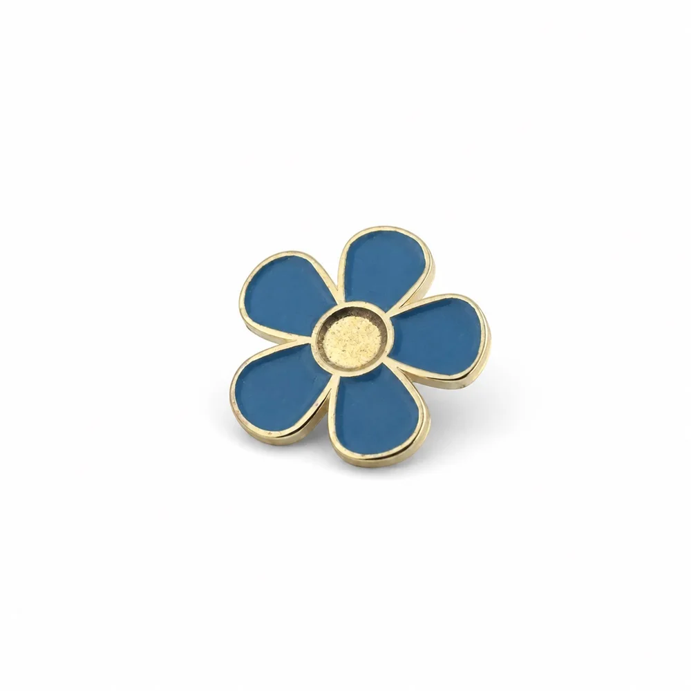 12mm Forget Me Not Soft Enamel Masonic Lapel Pin Gold Metal Masonic Brooch Badge Elegant Fashion Suit Jacket Accessories Gifts