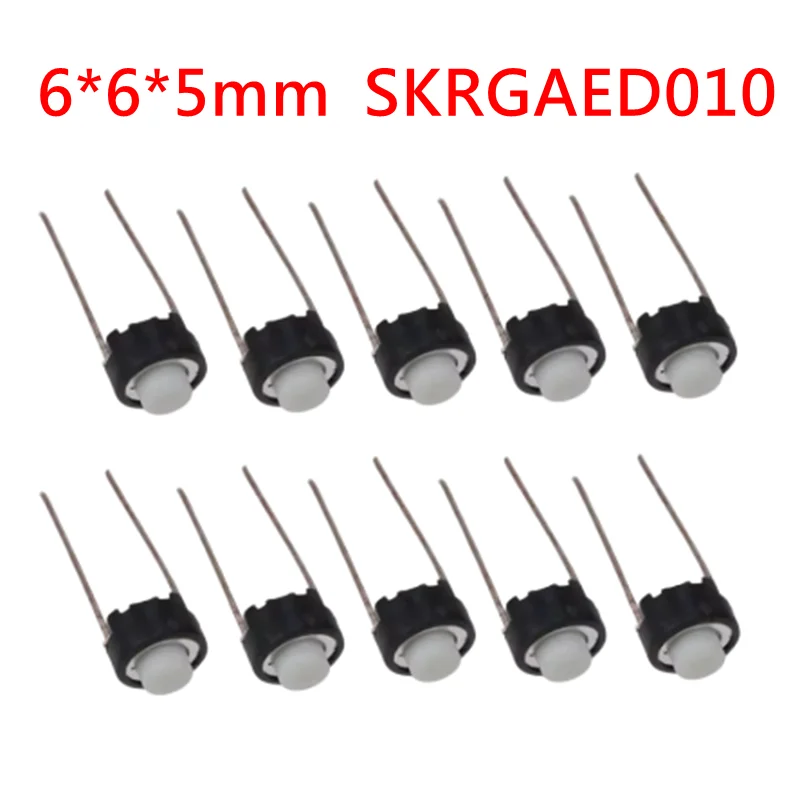 10/20/50/100 قطعة SKRGAED010 ALPS اللباقة التبديل 6*6*5 أبيض أسود اللمس التبديل 6*6*5 مللي متر DIP اللمس زر التبديل الجزئي #1