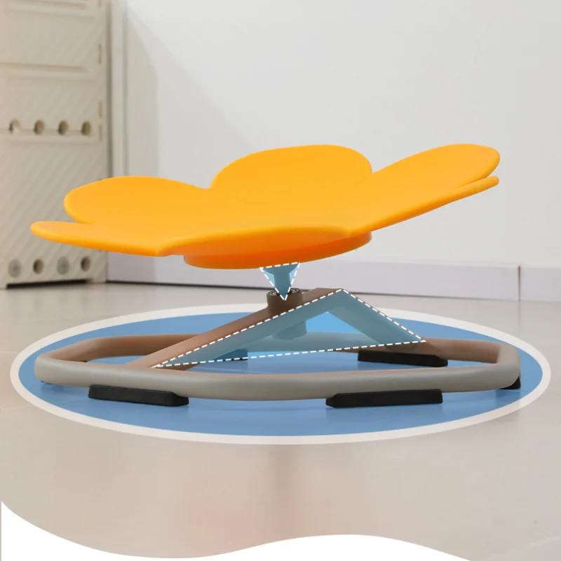 Petal Shape Balance Rotating Chair Kids Sensory Training Equipment Vestibular Physical Children's Space Body Kindergarten Toys