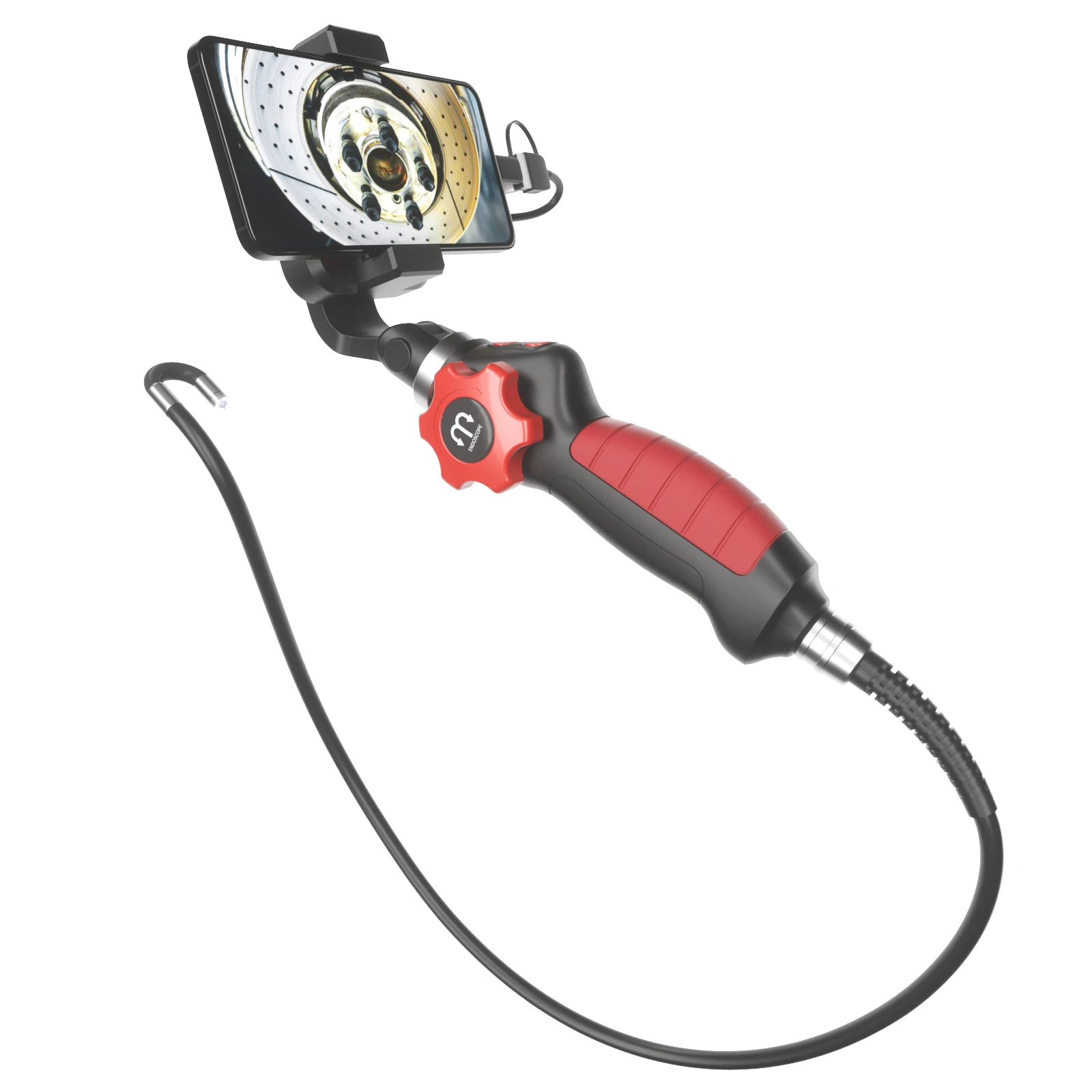 2MP 1080P 360Degree  Articulate Steering Industrial  Endoscope  Borescope Inspection Otoscope Camera Digital Microscope
