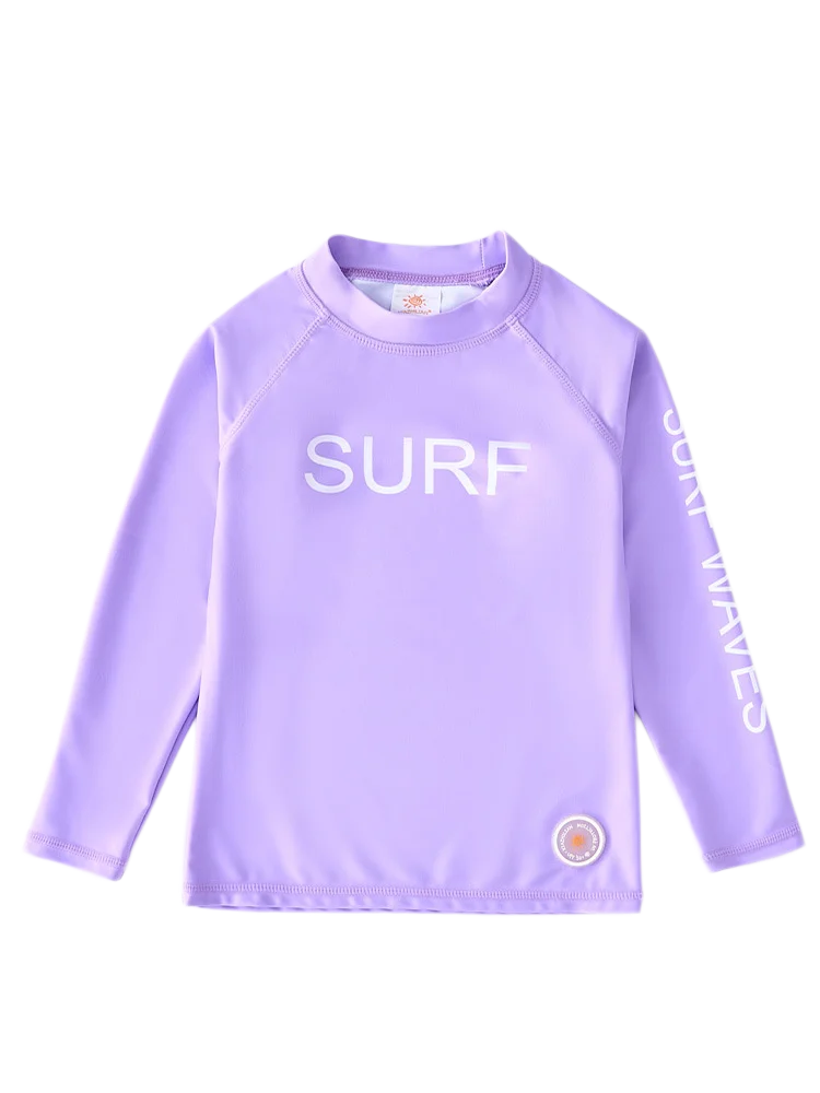 T Shirt for Swimming Children's Swimsuit UPF50 UV Protection Beach Rashguard Kids Bathing Suit Long Sleeve Boy Girl Swimsuit Top