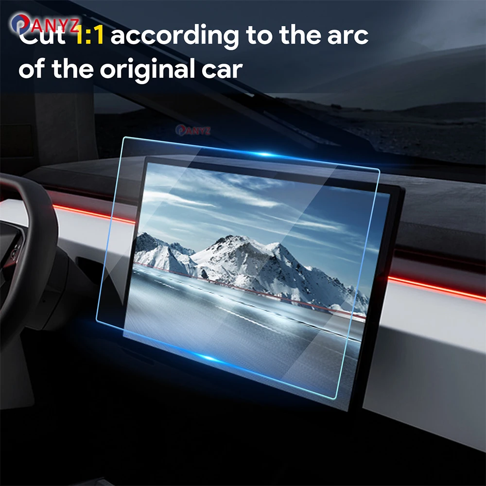

For Tesla Cybertruck 2024 Navigation Screen Front Rear Center Console Central Control Dashboard Interior Film Tpu Transparent