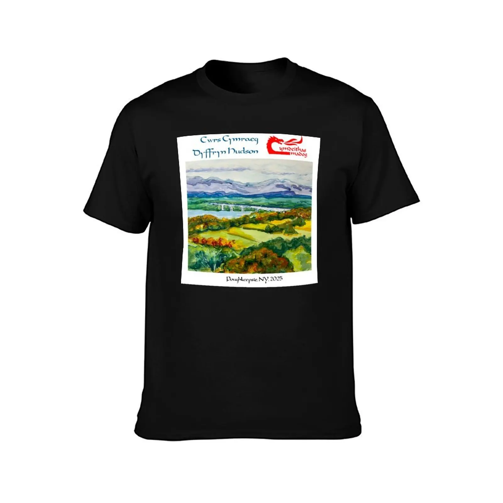 Hudson Valley Welsh Course; Cwrs Cymraeg Dyffryn Hudson, Summer 2025 T-Shirt, Summer Casual Cotton Tee, Vintage Graphic Print