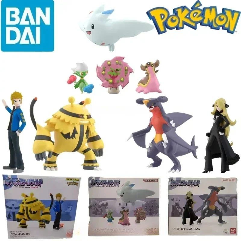 

Bandai Original Scale World POKEMON Sinnoh Volkner Electivire Cynthia Garchomp Togekiss Roserade Anime Figure Toys for Kids Gift