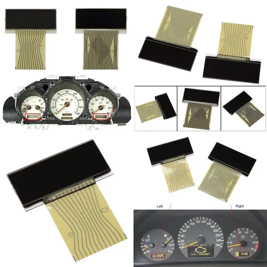 

E7CA Car Left&Right LCD Display Screen Fit for W210 W208 W202 R170 Instrument Cluster