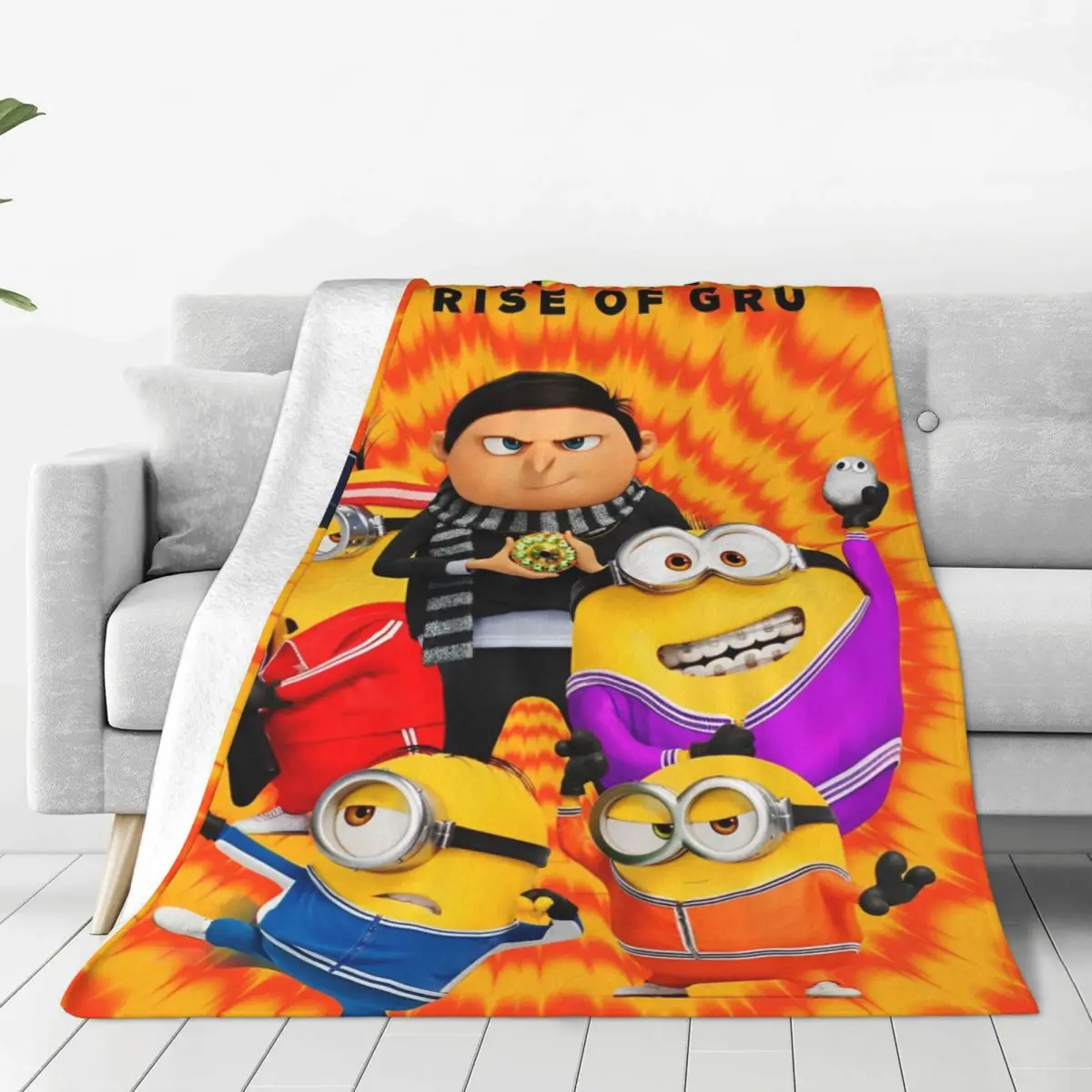 Minions The Rise Of Gru Movie Poster Blankets Despicable Me Plush Awesome Warm Throw Blanket Chair Covering Sofa Autumn/Winter