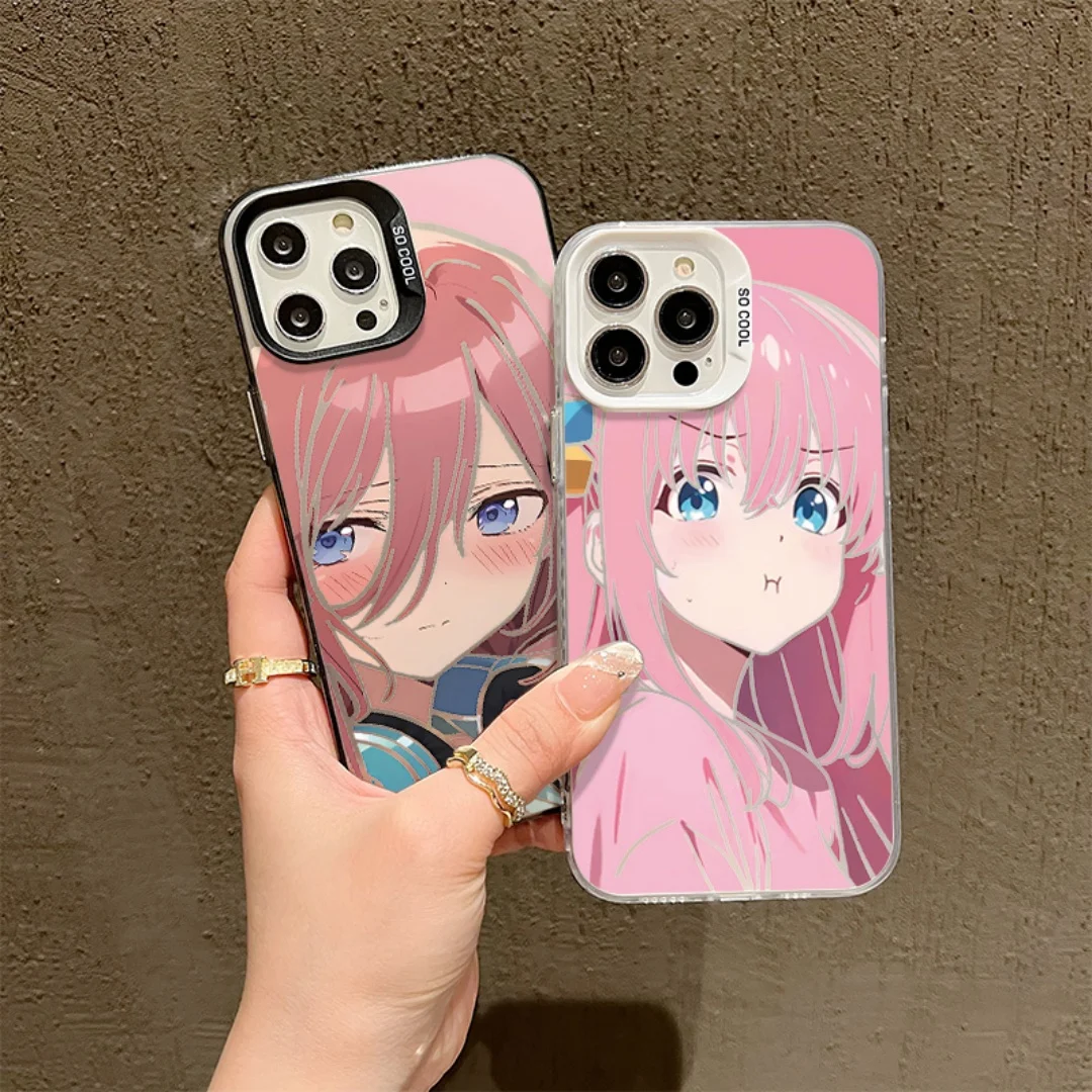

Japan Luxury Anime Nakano Miku laser Protect Case for iPhone 16 15 14 13 11 12 17 Pro Max Plus Air Tokisaki Kurumi Back Cover