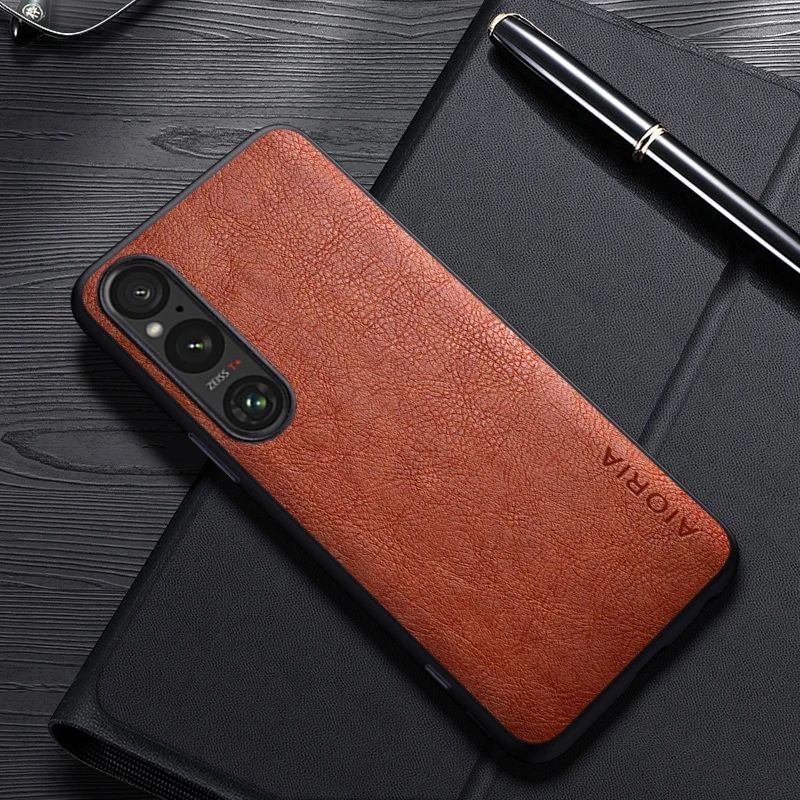 غطاء أعمال من الجلد بتصميم بسيط ، حافظة لسوني إكسبيريا 1 V IV III 10 V IV III ، فاخر