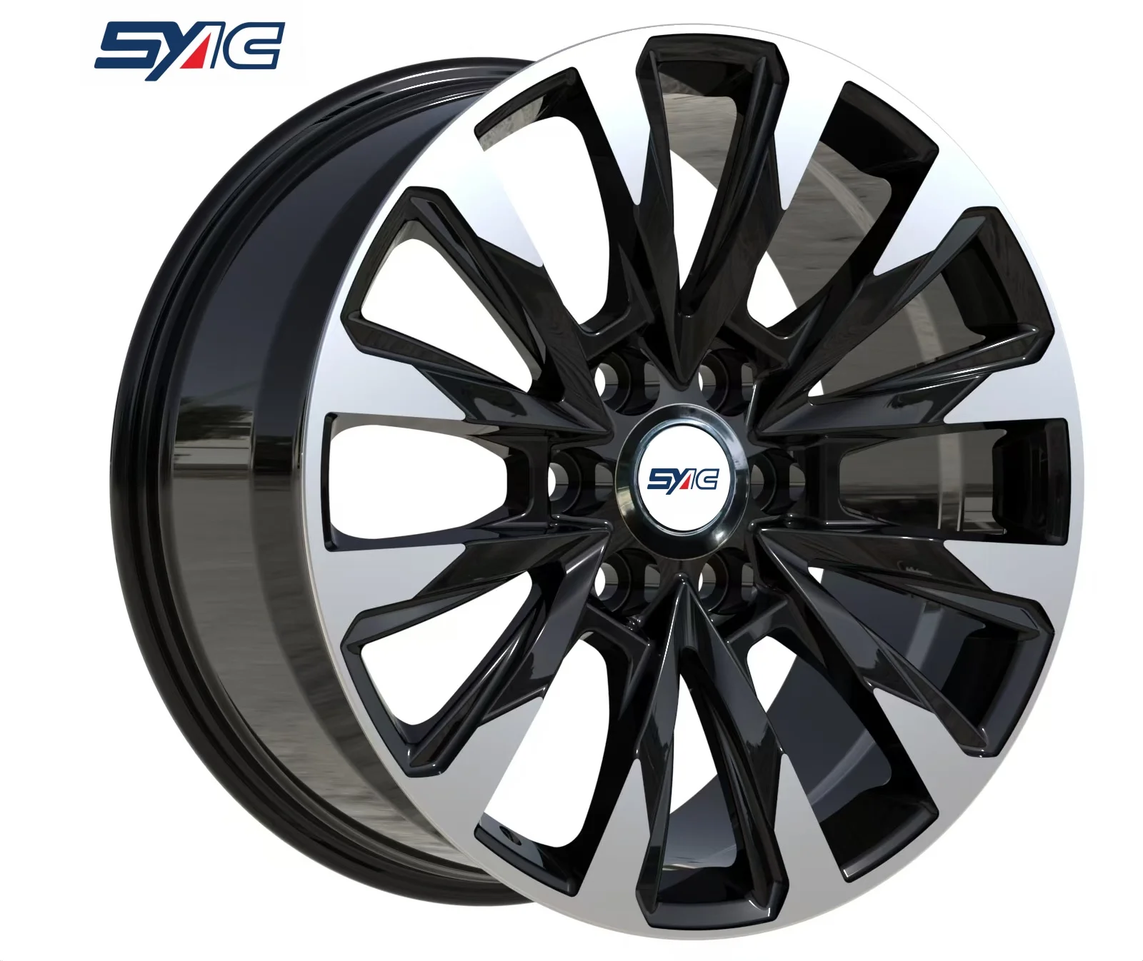 SYAC Custom Forged Wheels 17-22 Inch 5 Holes Black Machined Face Aluminum Alloy Passenger Car Wheel Rims Suitable For SUV/MPV