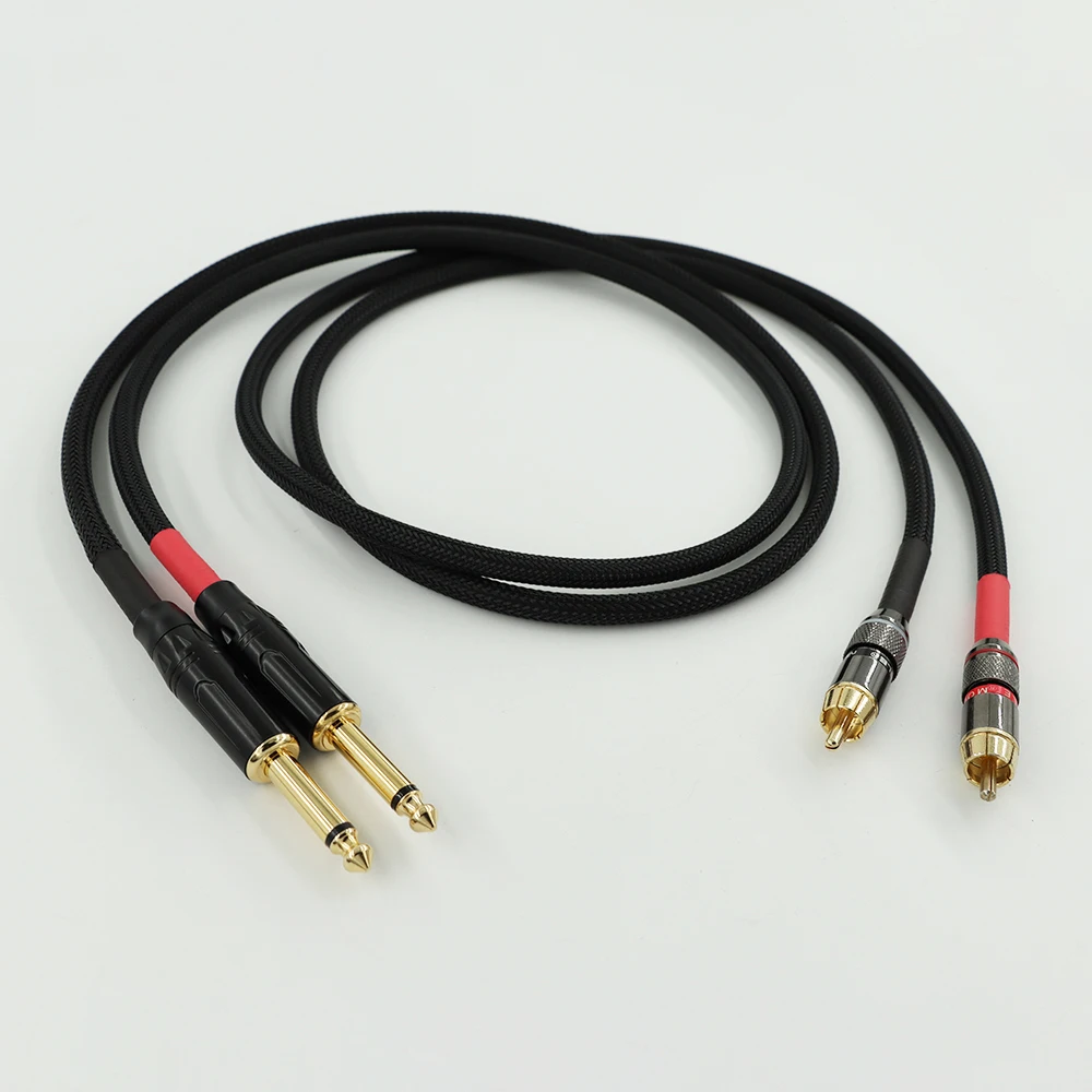 

Carare L-4E6S audio cable signal cable 5N oxygen-free copper 6.35 to RCA/6.5 large two-core plug to lotus plug