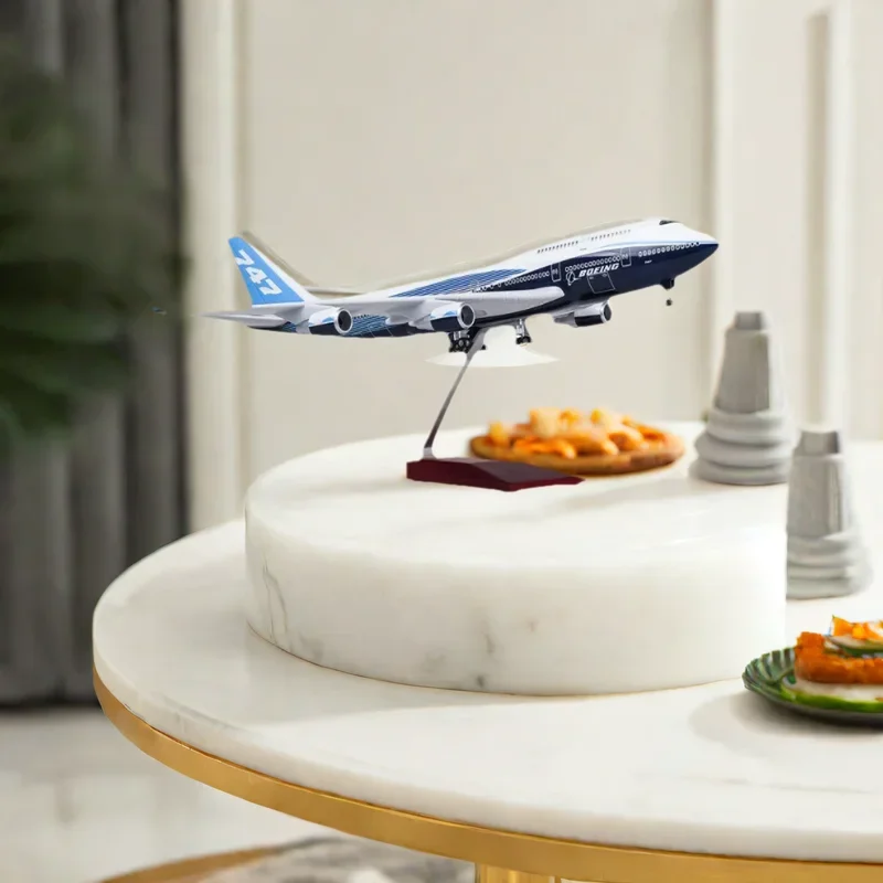 

Kids Toy Scale Model Boeing 747 Civil Aviation Prototype Airplane 47CM Aircraft Airlines Collection Display For Fan Decoration