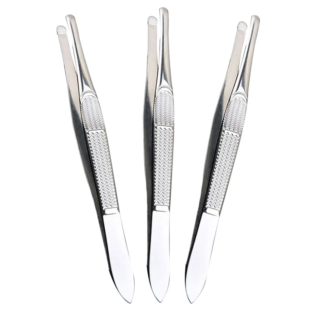 

3pcs Eyebrow Clip Stainless Steel Tweezers Women Facial Hair Professional Eyelash Beauty Tool Removal Cluster Plucking Metal Set