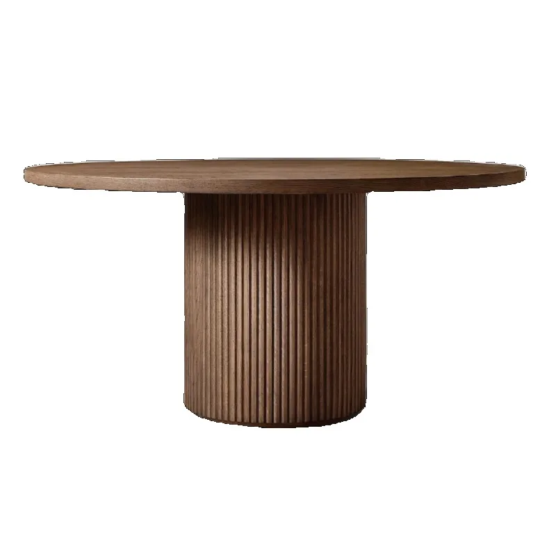 Country solid wood round dining French dining  Dining Restaurant household  Conference table Small apartme