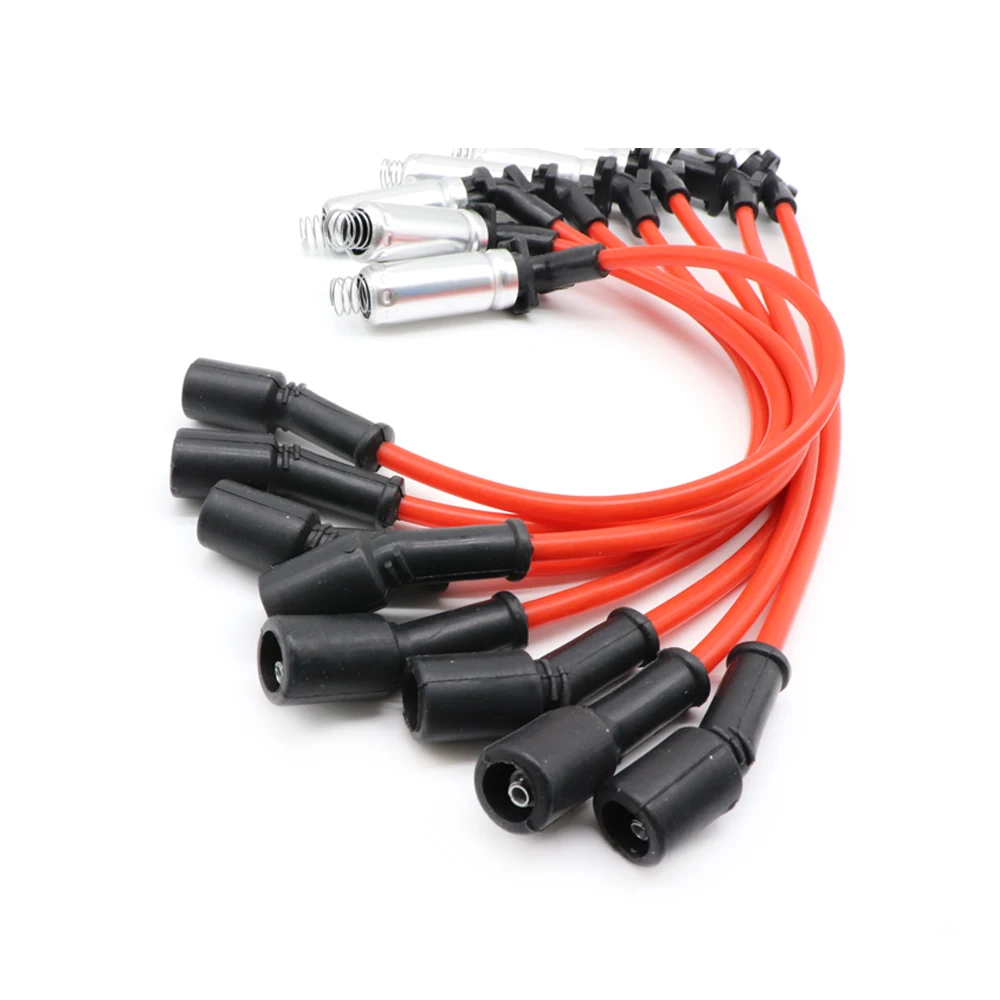 8pcs Ignition Spark Plug Wire Kit Set Cable 48322R For Chevrolet Silverado Tahoe GMC Savana Sierra Hummer H2 H3 Isuzu Ascender