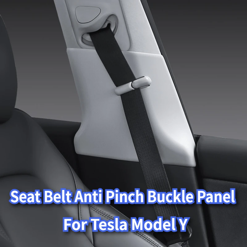 

For Tesla Model Y Seat Belt Adjustment Panel Seat Belt Anti Pinch Neck Shoulder Protection Buckle 2021-2024 Interior Accessories
