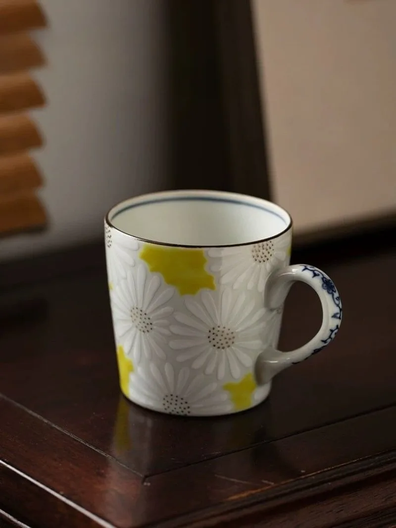 Handmade, Jinju mug, Japanese ceramics, teacup water cup