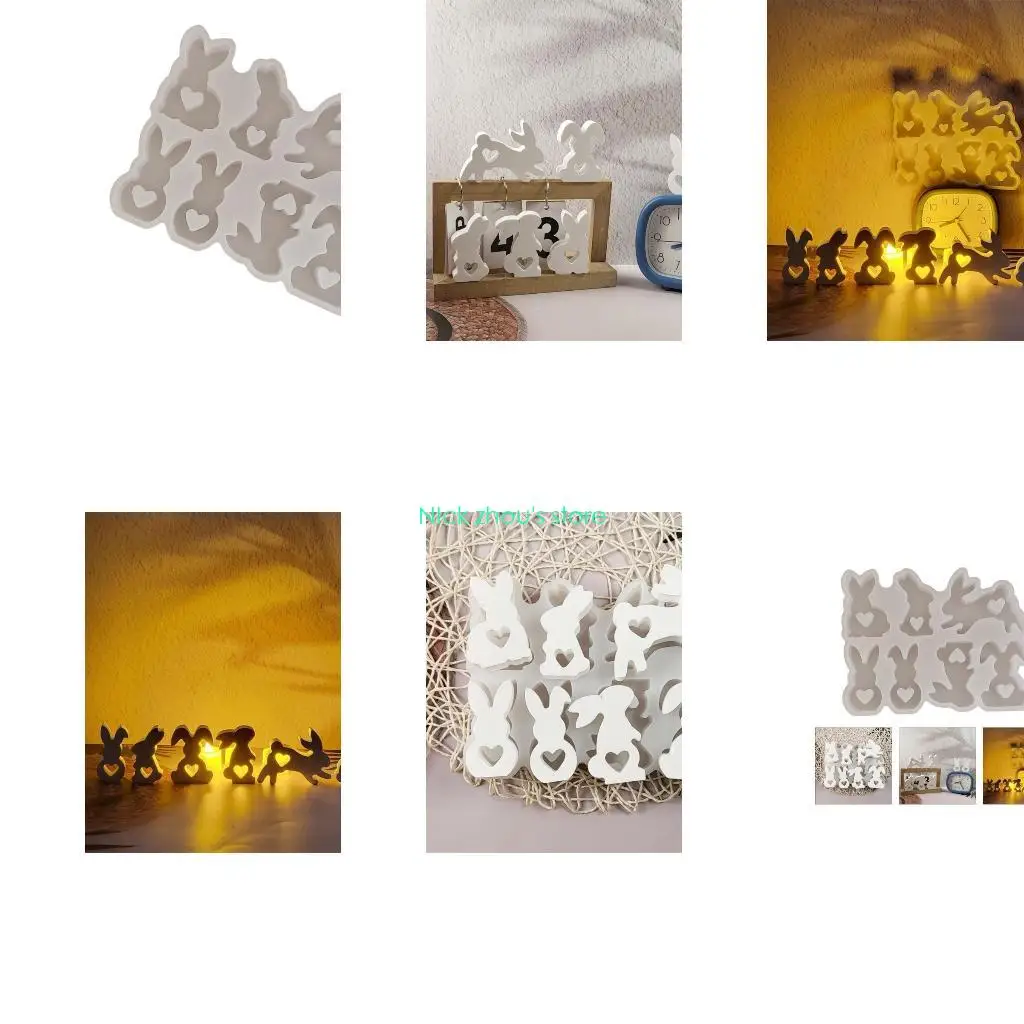 

E15E Easter Rabbit Silicone Molds Moulds Safe Crafting Molds Perfect for Holiday Making Ornament