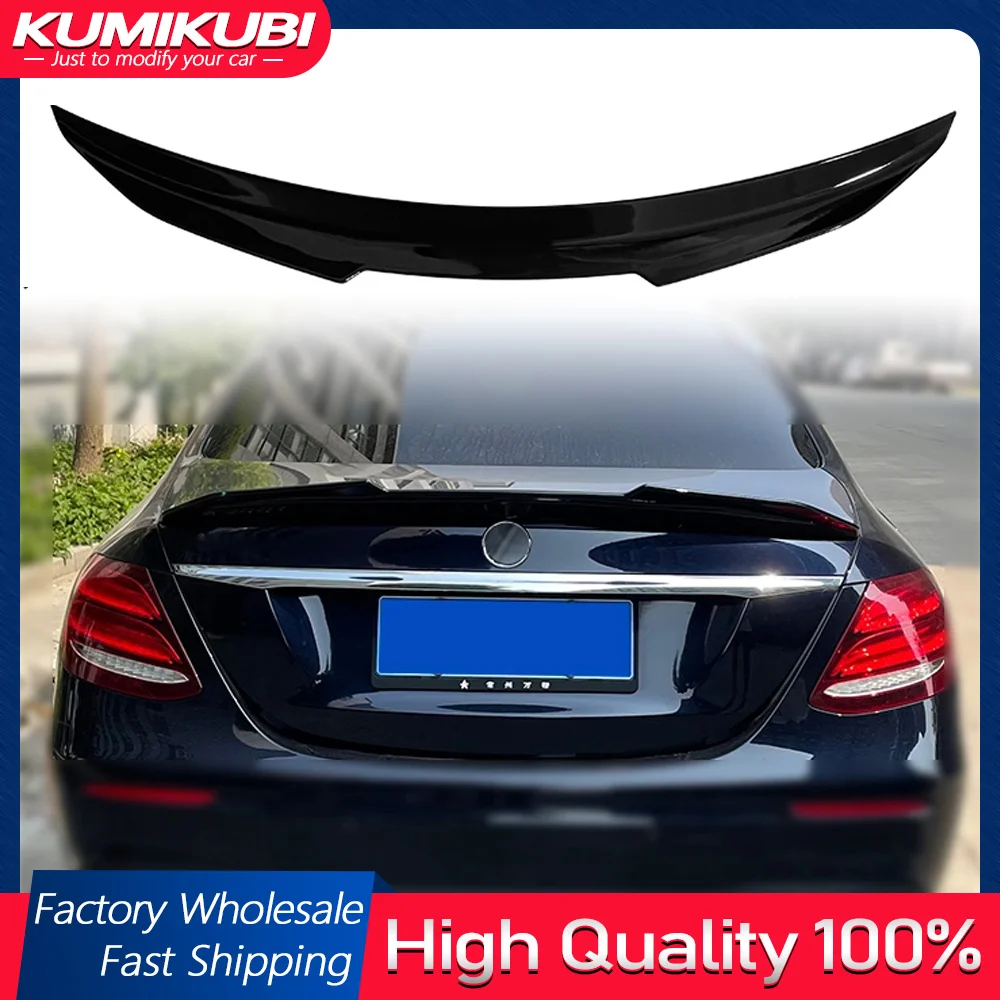 

FOR MERCEDES-BENZ E CLASS SEDAN W213 PSM-V STYLE REAR TRUNK SPOILER ABS GLOSSY BLACK CAR REAR WING SPOILER 2017-2023