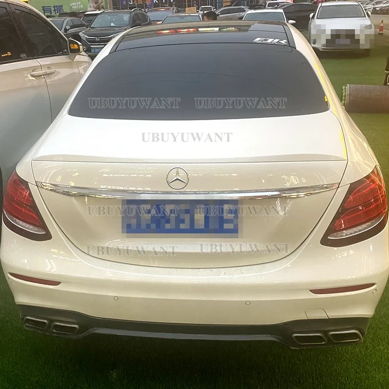 For Benz-Benz W213 E-class E43 E200 E300 E320 E63 2017 2018 2019 ABS Primer Color Rear Spoiler Tail Trunk Boot Wing - view 2