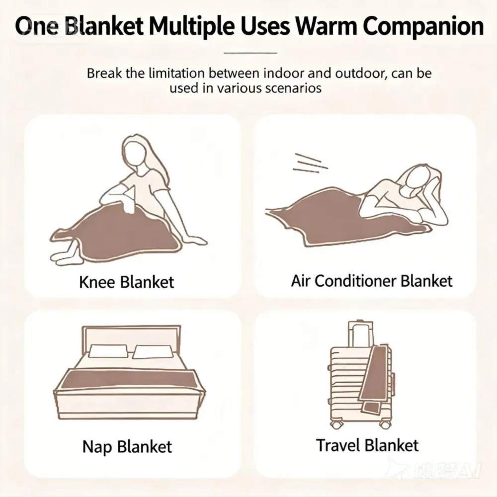 New Cartoon Print Nap Blanket Creative Pattern Lightweight Throw Blanket Soft Machine Washable Decorative Throw Blanket Camping