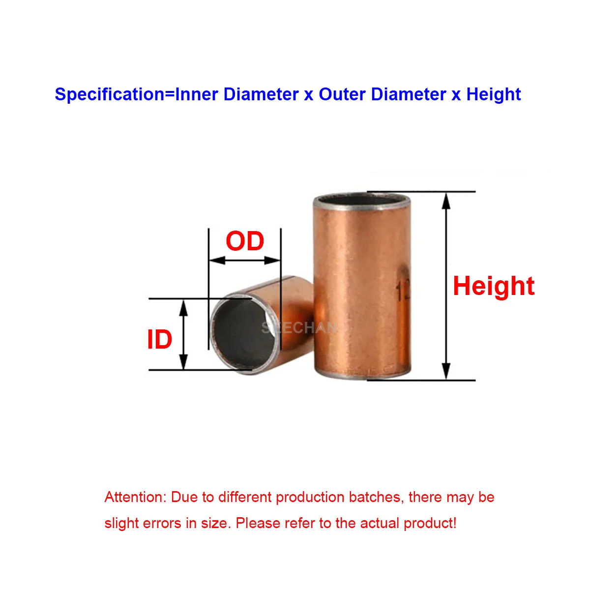 2Pcs/lot SF-1 Self Lubricating Composite Bearing Bushing Sleeve Oil-Free Copper Shaft Bushing Inner Dia 25 28 30 32 35 36mm