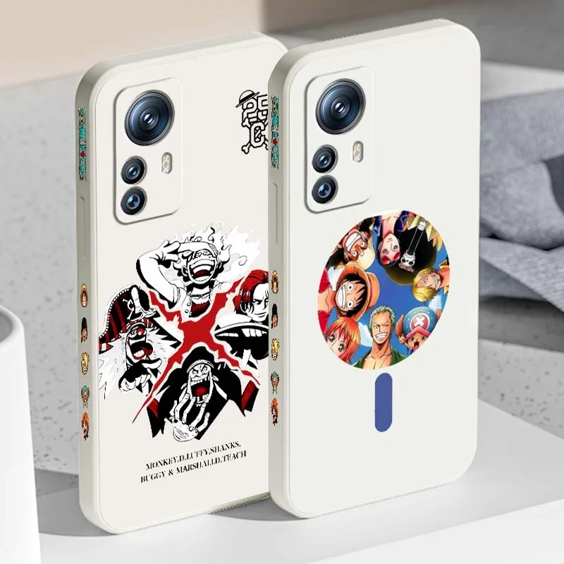 

One Piece Design Anime Phone Case For Xiaomi Mi 17 15 14 13 13T 12 12T 12S 11i 11X Lite Pro Ultra 5G Liquid Left Rope