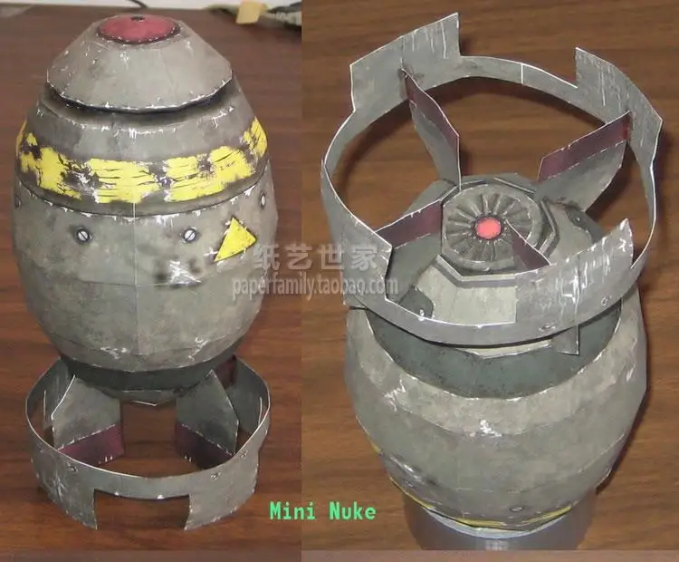 

25 см ракетная атомная и водная 3D бумажная модель DIY излучение маленькая миниатюрная самодельная для детей