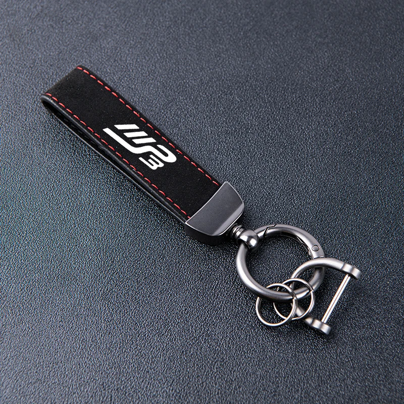 For Piaggio MP3 250 300 500 HPE Sport Scooter Accessories Motorcycle High-Grade Keyring Leather Suede Keychain