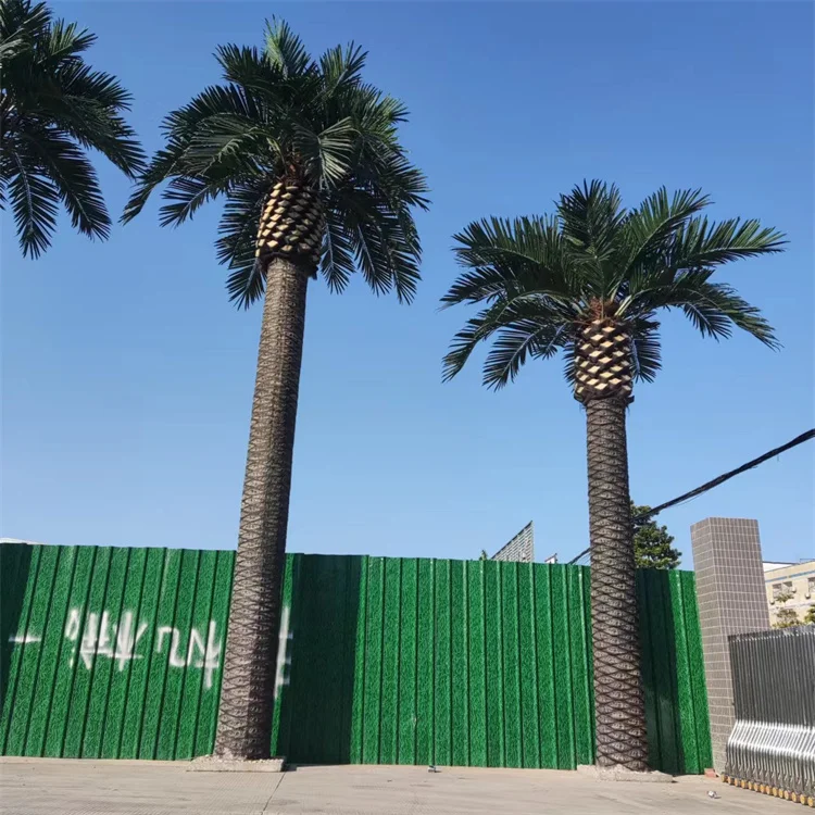 Ecological Artificial Date Palm Tree Fiberglass Eco-friendly Materials 2.5-18m Outdoor & Indoor Use