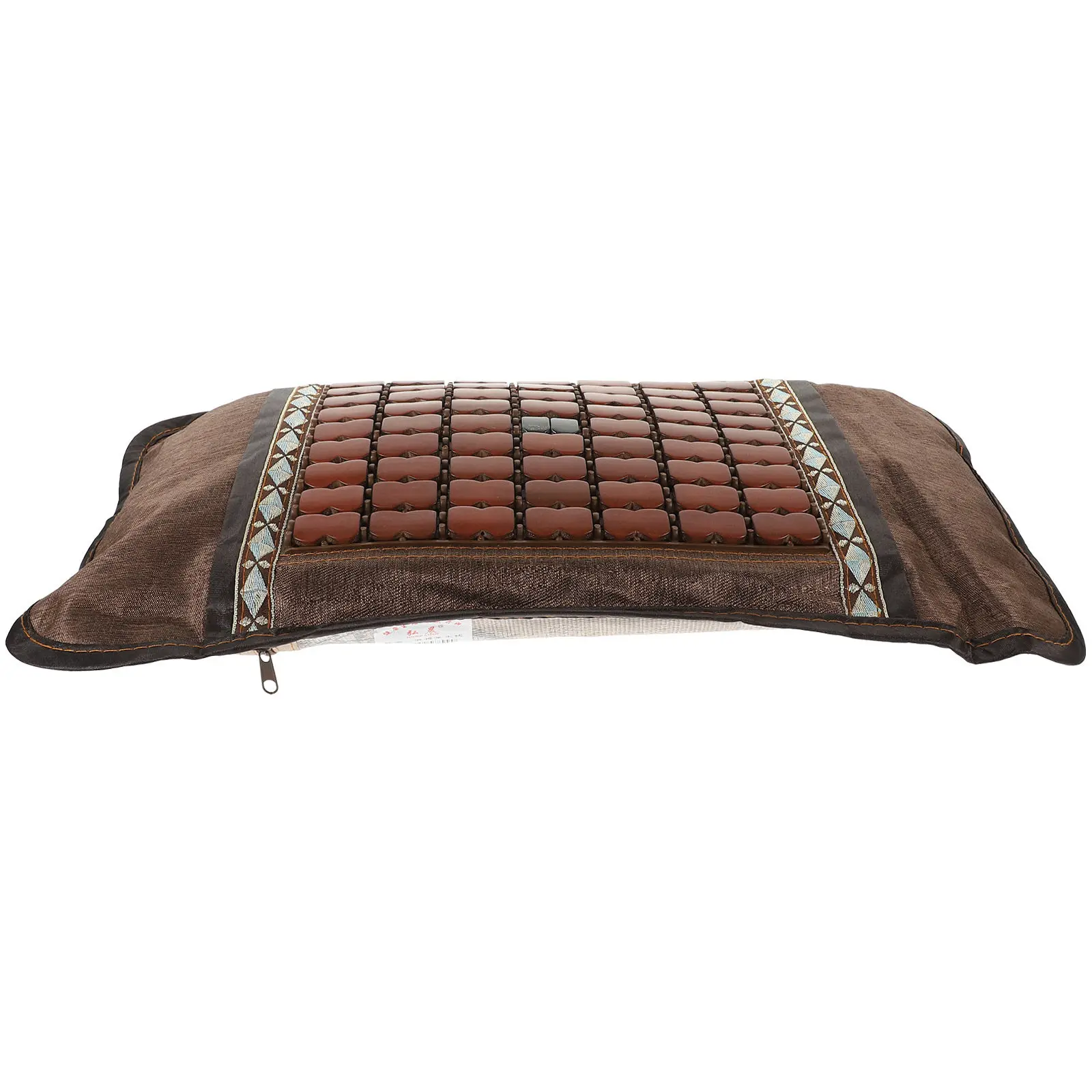 Bamboo Pillow Smooth Surface Lumbar Spine Correction Pillow Orthopedic Cervical Support Cooling Breathable Sleep Aid