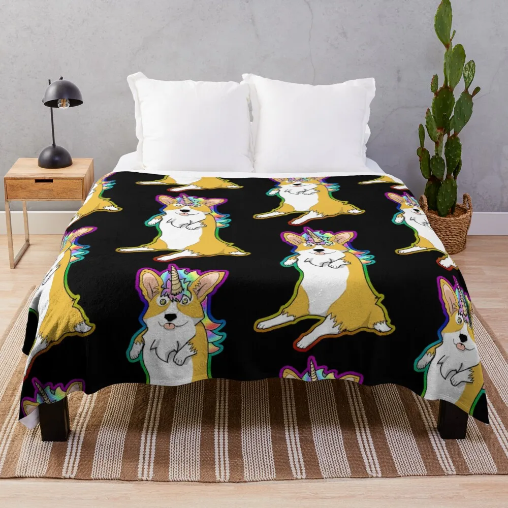 

I am the Corgicorn Throw Blanket For Baby Summer Bed Fashionable decorative Blankets