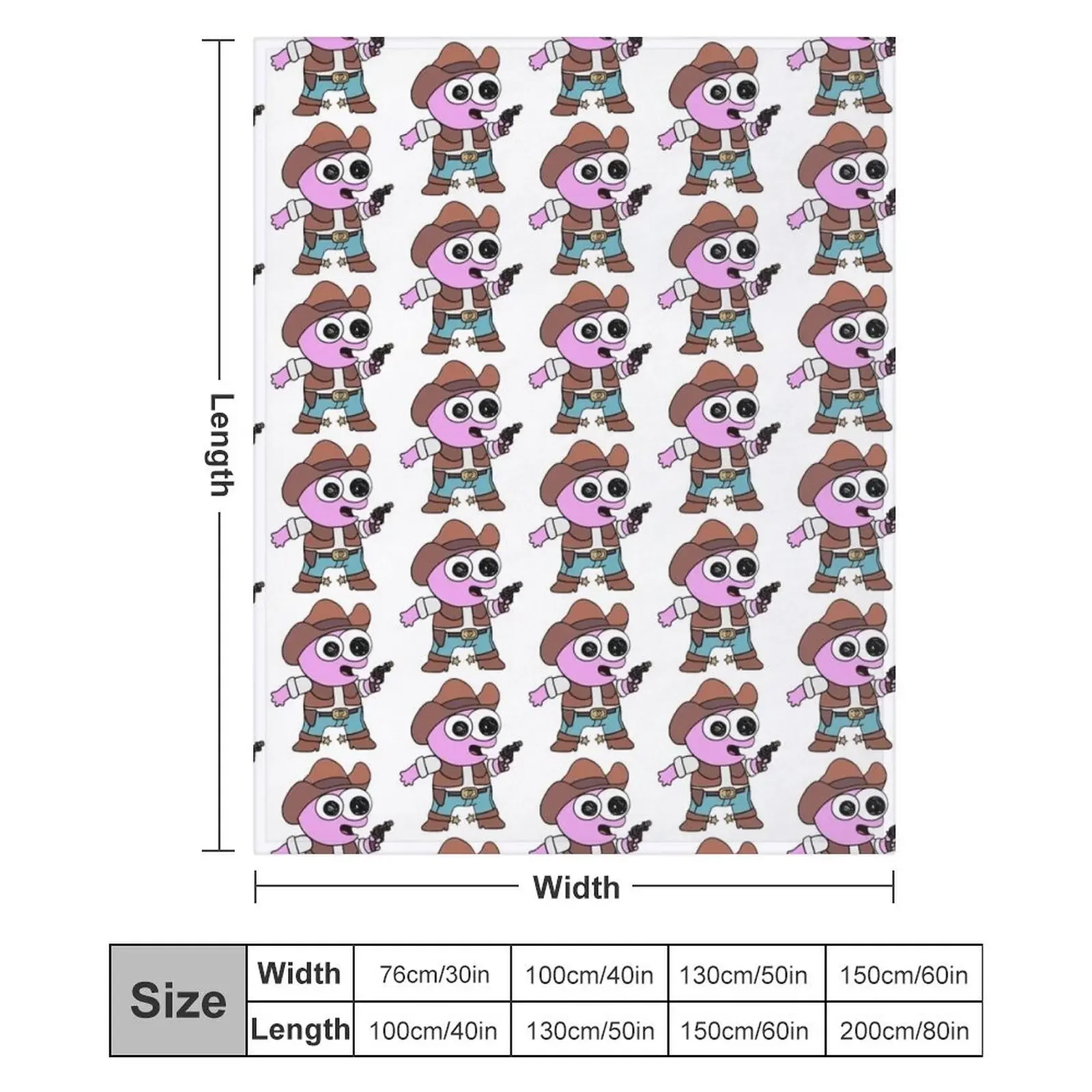 Smiling Friends Cowboy Pim Pattern - Adult Swim Throw Blanket for sofa Bed linens Bed covers Sleeping Bag Blankets