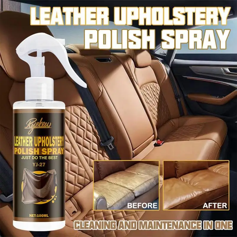 

Auto Interior Cleaner Car Leather Restore Agent 100ml Leather Couch Cleaner Leather Color Restorer For Leather Couches