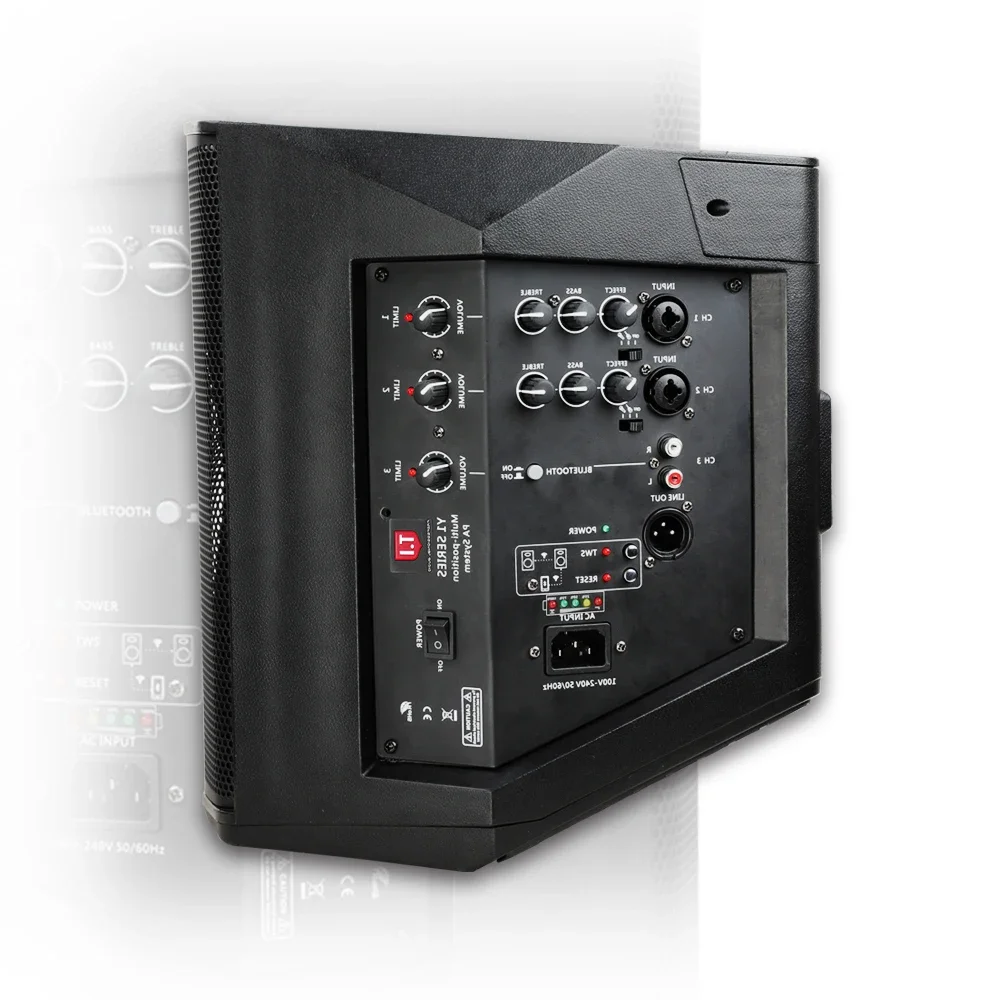 T.I Pro Audio pequeño sistema pa portátil altavoz de rango completo caja de altavoces de fiesta con batería bluetooth activa de 6,5 pulgadas